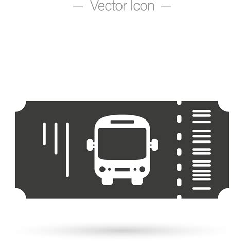 Bus ticket flat icon. Isolated vector illustration 17571148 Vector Art ...