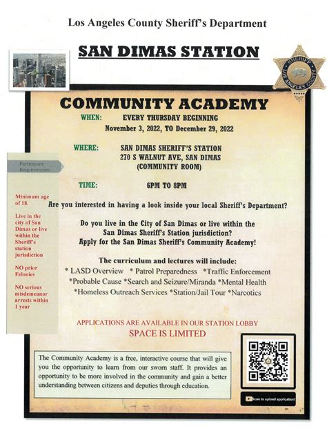 San Dimas Sheriff's Community Academy