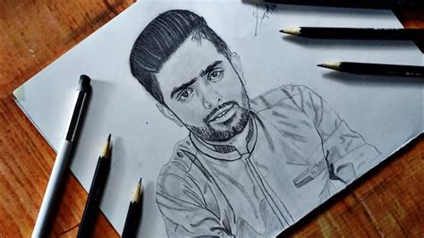 drawing Pakistani cricketer| Babar Azam| pencil sketch| speed drawing ...