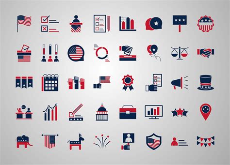 United States elections campaign collection politics symbol with ...