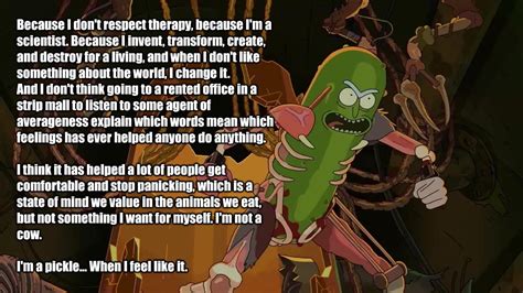 Pickle Rick, lifecoach. : r/rickandmorty