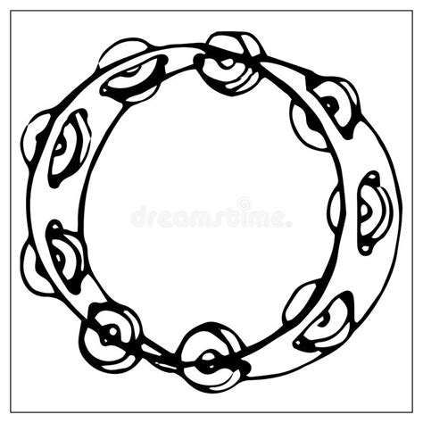 Tambourine Linear Icon. Modern Outline Tambourine Logo Concept O Stock ...