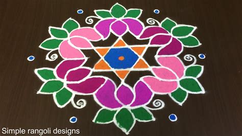 Lotus Flower Rangoli Designs With Dots | Best Flower Site