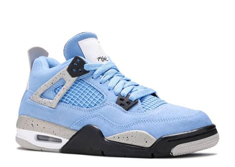 Air Jordan 4 Retro Gs University Blue Grey Black Tech White 408452-400 ...