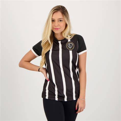 Camisa Corinthians Bradley Feminina Preta - FutFanatics