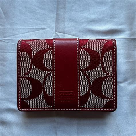 Coach Women's Red Wallet-purses | Depop