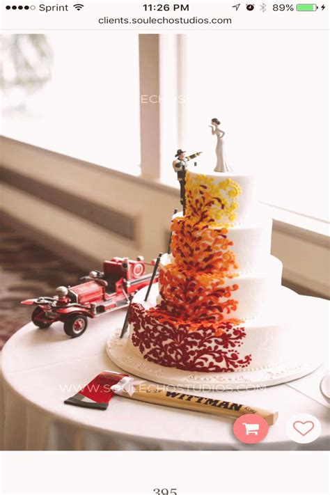 Firefighter wedding cake | Fireman wedding, Firefighter wedding cakes, Silhouette wedding cake