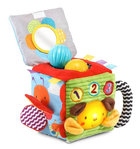 VTech, Soft and Smart Sensory Cube, Put-and-Take Ball Play, Baby Toy