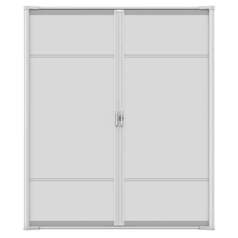 Unbranded 72 in. x 81 in. Brisa White Standard Double Retractable Screen Door Kit – eX-tremes