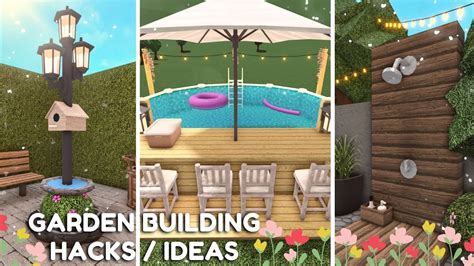 Bloxburg - Garden/backyard Build Hacks/Ideas | Roblox Speedbuild - YouTube