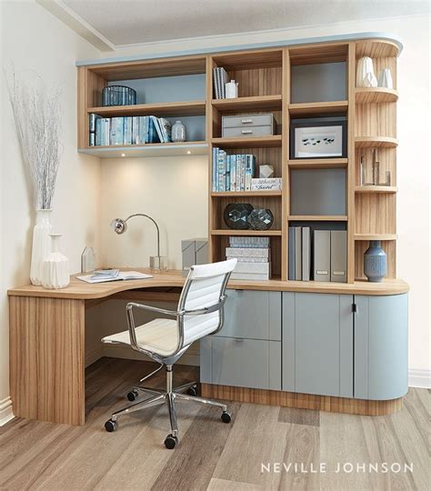 This fitted modern study has been designed with useful storage cabinets ...