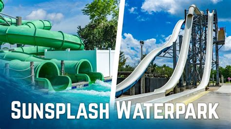 ALL BIG WATERSLIDES at Sunsplash Family Waterpark in Cape Coral ...