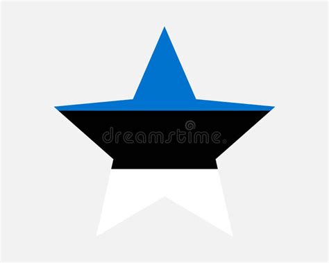 Estonia Star Flag. Estonian Star Shape Flag Stock Vector - Illustration ...