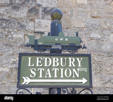 Ledbury station sign hi-res stock photography and images - Alamy