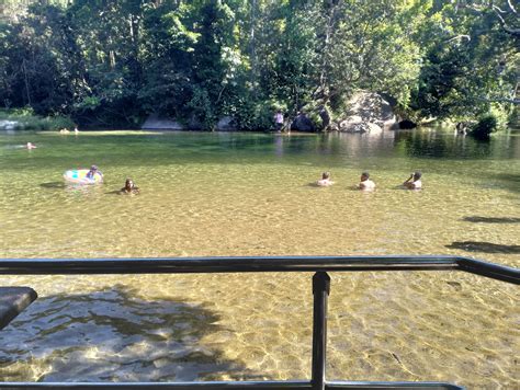 Swimming at the Babinda Boulders