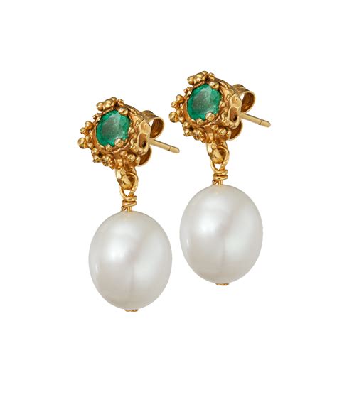 The Emerald Spark Earrings | 24kt Gold Plated | Alighieri Jewellery