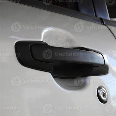 Close up black car door handle. Car equipment 14249201 Stock Photo at ...