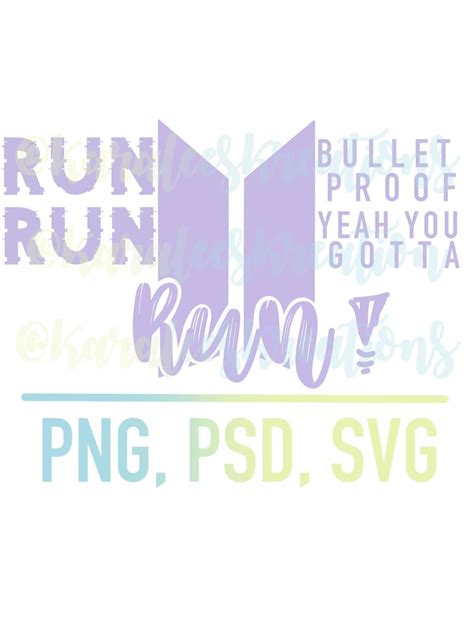 BTS Proof run Bts Lyrics Doodle SVG Png Psd - Etsy Australia