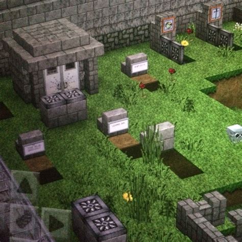 Graveyard in isolated area | Minecraft houses, Minecraft decorations ...