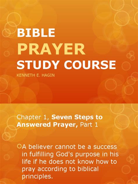 Bible Prayer Study Course | PDF | Prayer | Jesus