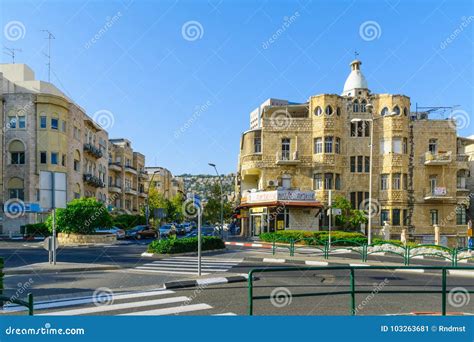 Historical houses in Haifa editorial photo. Image of hacarmel - 103263681