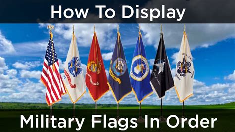 How to arrange Military flags in order for presentation - YouTube