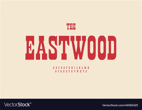 Modern cowboy font western movie typeset texas Vector Image