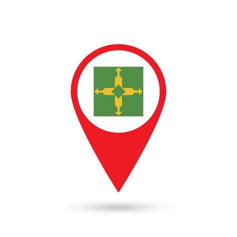 Map pointer with Federal District of Brazil. Vector illustration ...