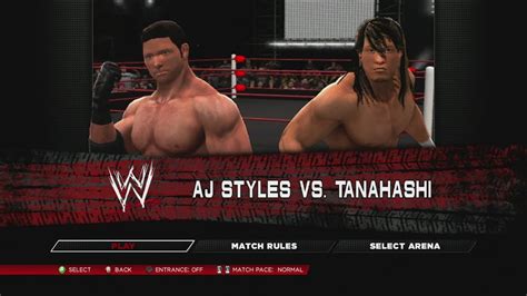 ROH vs. NJPW in WWE 2K14 - AJ Styles vs. Hiroshi Tanahashi - YouTube