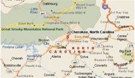 Map Of Cherokee Nc - Map Of The World