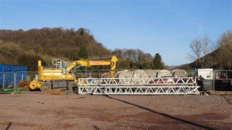 Construction compound near Gelynis Farm © Gareth James :: Geograph Britain and Ireland