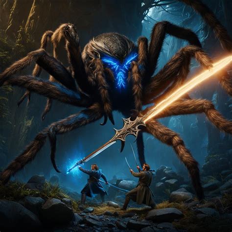 Shelob VS Frodo - AI Generated Artwork - NightCafe Creator