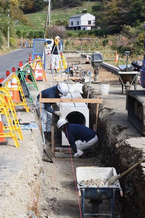 Street gutter construction stock photo. Image of concrete - 135171390