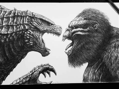 Godzilla Vs Kong 2020 Drawing - Artist James Stokoe Reveals Epic ...