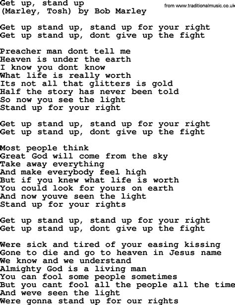 Bruce Springsteen song: Get Up, Stand Up, lyrics