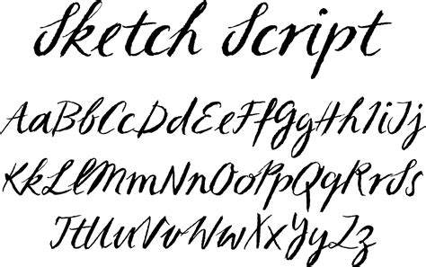 Sketch Script Font by Letters & Numbers : Font Bros