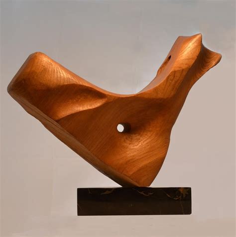 Abstract Wooden Carved Sculpture by E. Robson For Sale at 1stdibs