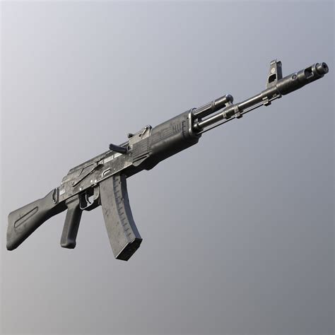 c4d kalashnikov ak-74m assault rifle