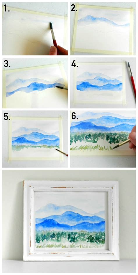 Watercolor Mountains Step-by-Step Tutorial | Craftsy