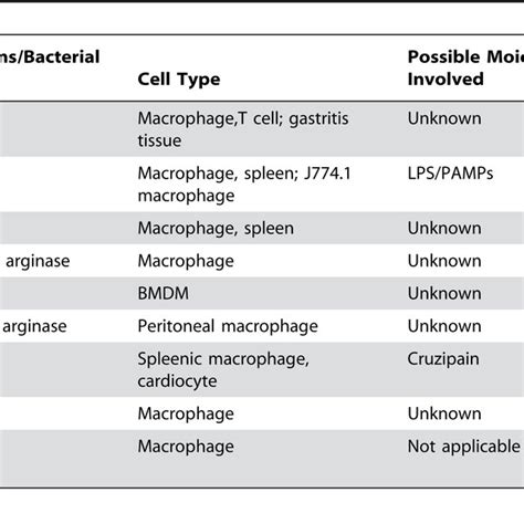 Modulation of arginase by various pathogens. | Download Scientific Diagram