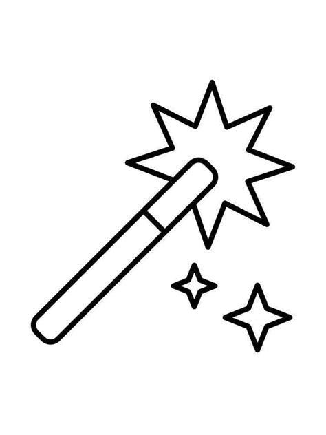 Magic Wand Coloring Coloring Pages