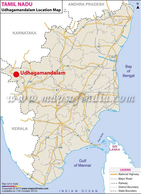 Where is Udhagamandalam Located in India | Udhagamandalam Location Map,Tamil Nadu