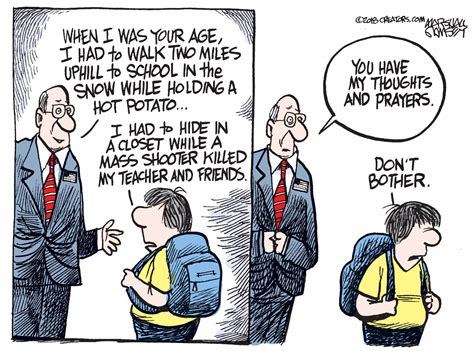 Cartoons: Florida school shooting elicits thoughts, prayers