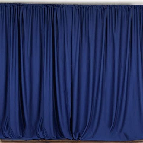 10 x 10 Ft - Navy Blue - Curtain Polyester Backdrop Drapes Panels with – METATRON FABRICS