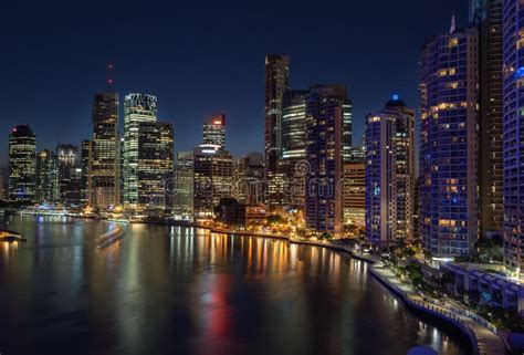 Brisbane at night stock image. Image of walk, tourism - 65068319