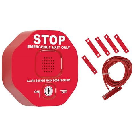 Safety Technology International Wireless Exit Stopper Multifunction Door Alarm System for Double ...