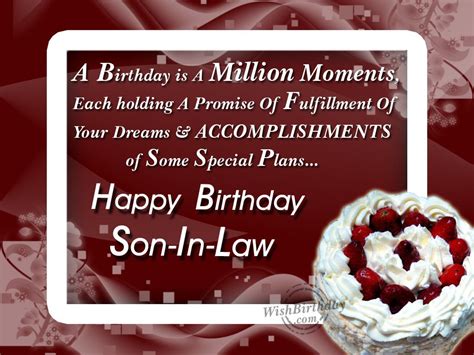 Wishing The Happiest Birthday To The Dearest Son-in-law - WishBirthday.com