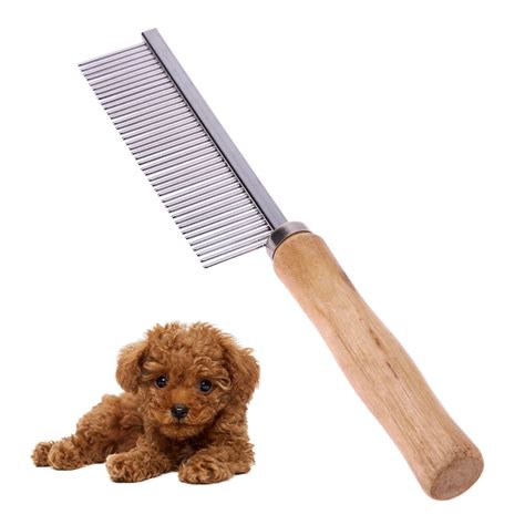 Stainless Steel Lightweight Pet Comb for Dogs Cats Hair Removal Single ...