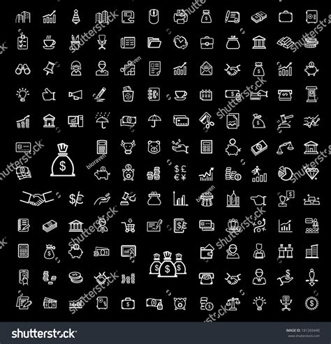 Vector Black Business Icons Stock Vector (Royalty Free) 181269440 | Shutterstock