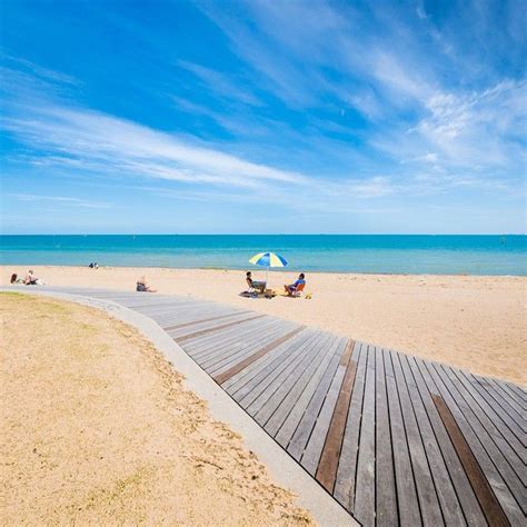 In the sun at St Kilda beach in Melbourne Australia, a beautiful way to spend the last day of ...